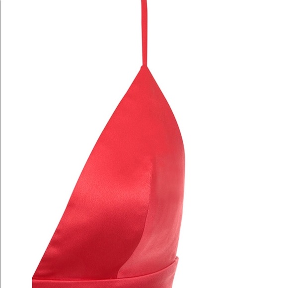 SOLD ON DEEPOP !!! Red satin bralet mini dress - Picture 5 of 6